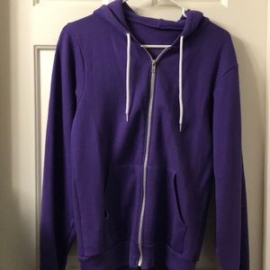 Purple American Apparel Zipped Hoodie